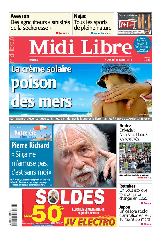 Midi Libre 19 juillet 2019 Abonnement à Midi Libre Pas Cher avec le BOUQUET INFO ePresse.fr