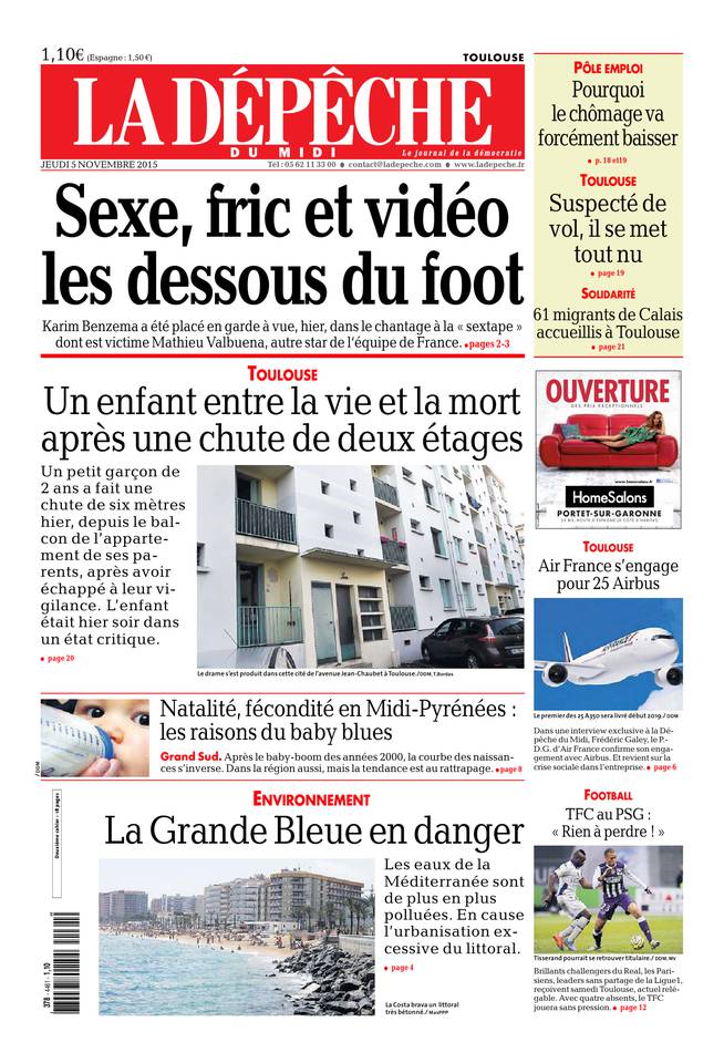 La Dépêche du Midi 05 novembre 2015 La Dépêche du Midi du 05 novembre 2015 à télécharger sur iPad