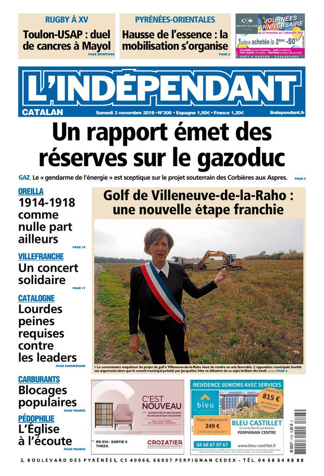 L'Indépendant 03 novembre 2018 L'Indépendant du 03 novembre 2018 à télécharger sur iPad