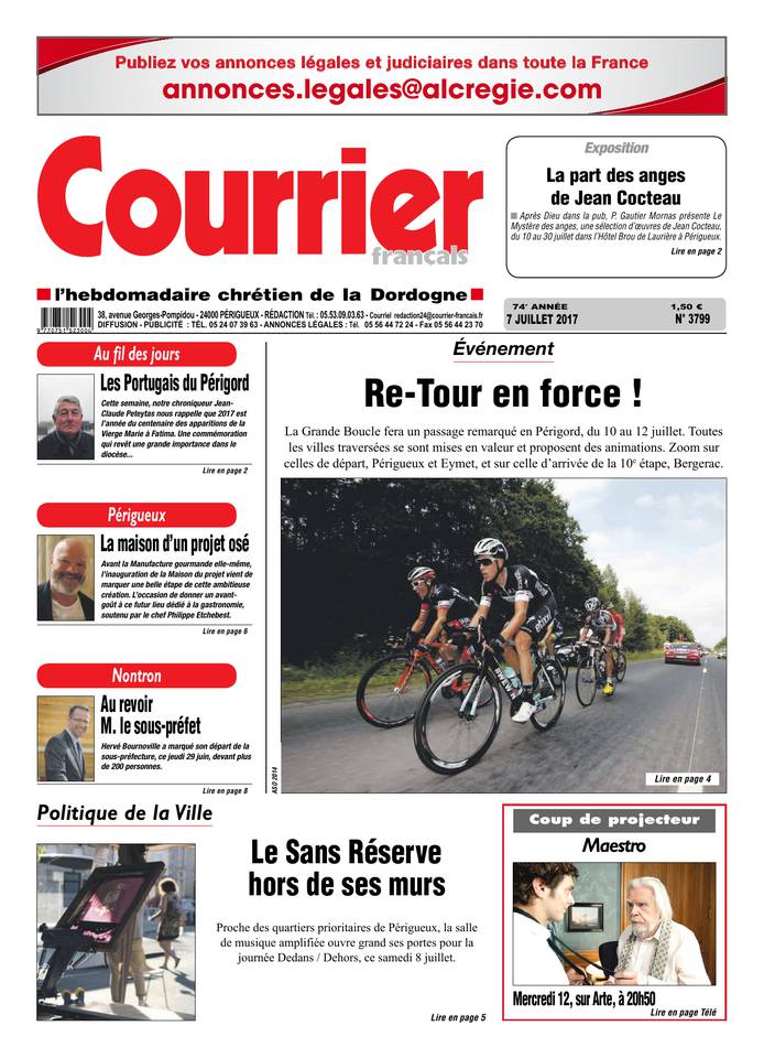 Courrier Français 07 juillet 2017 Courrier Français du 07 juillet 2017 à télécharger sur iPad