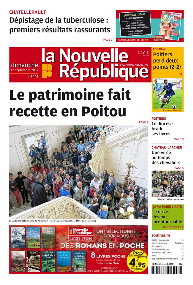 La Nouvelle République Dimanche 17 septembre 2017 Abonnement La Nouvelle République Pas Cher avec BOUQUET ePresse.fr