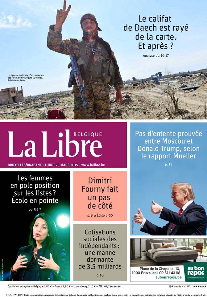 La Libre Belgique 25 mars 2019 Abonnement La Libre Belgique Pas Cher avec le BOUQUET ePresse.fr