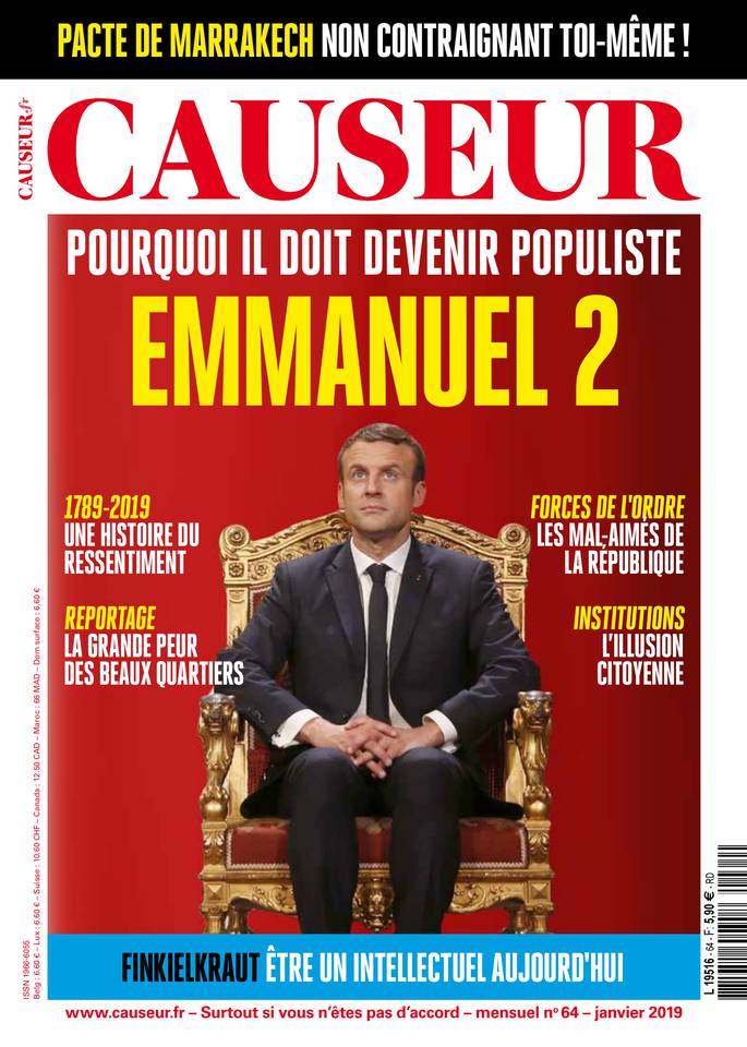 Causeur 01 janvier 2019 Abonnement Causeur Pas Cher avec le BOUQUET ePresse.fr