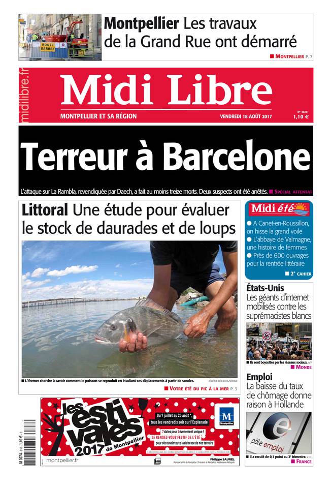 Midi Libre 18 août 2017 Abonnement à Midi Libre Pas Cher avec le BOUQUET INFO ePresse.fr