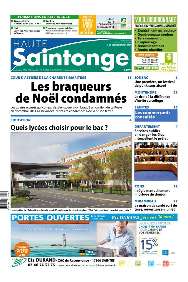 Haute Saintonge 24 mars 2017 Haute Saintonge du 24 mars 2017 à télécharger sur iPad