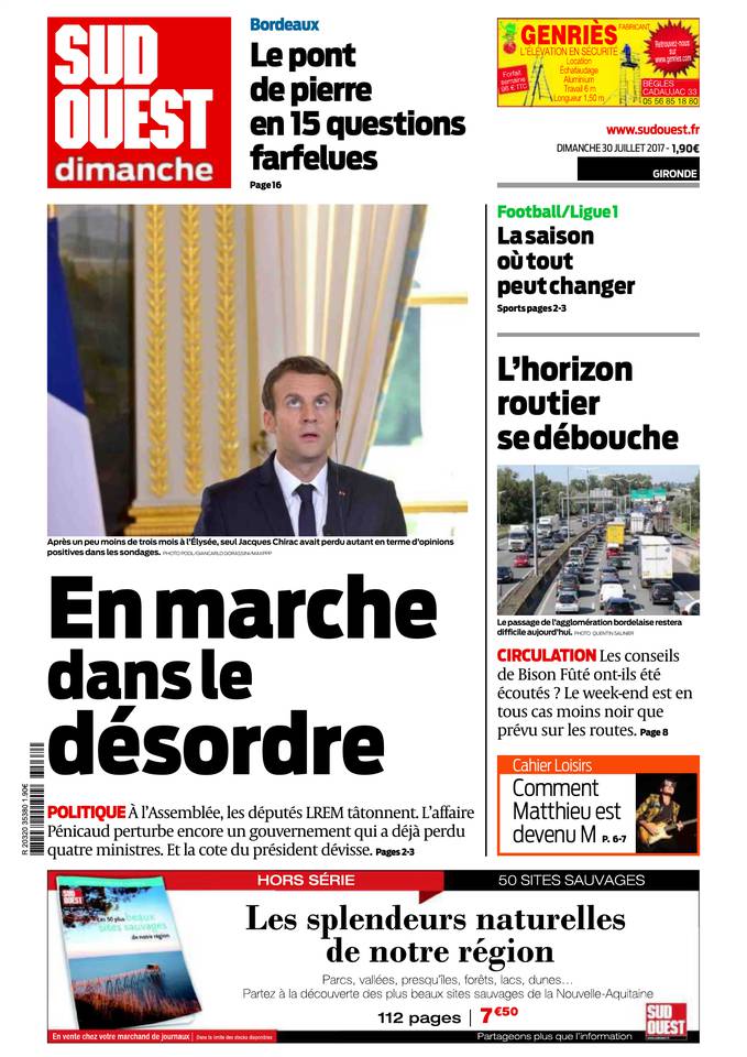 Sud Ouest Dimanche 30 juillet 2017 Sud Ouest Dimanche du 30 juillet 2017 à télécharger sur iPad