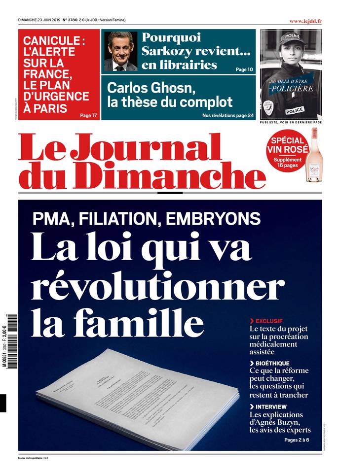 Le Journal du Dimanche 23 juin 2019 Abonnement Journal du Dimanche Pas Cher avec le BOUQUET ePresse.fr
