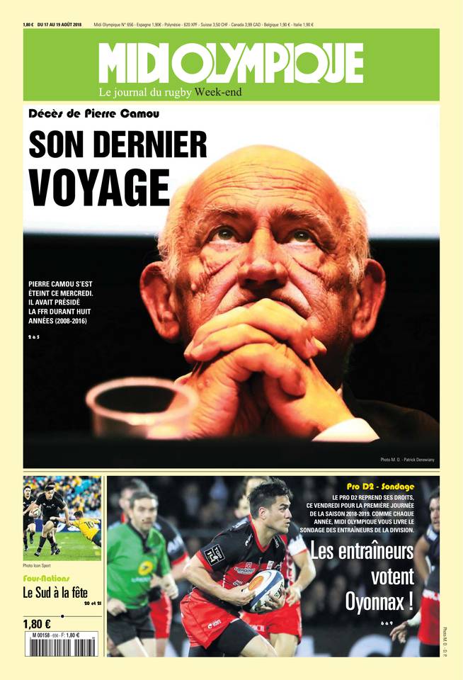 Midi Olympique Vert 17 août 2018 Midi Olympique Vert du 17 août 2018 à télécharger sur iPad