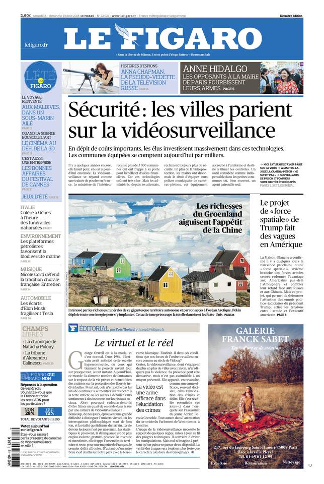 Le Figaro 18 août 2018 Abonnement Le Figaro Pas Cher avec le BOUQUET INFO ePresse.fr