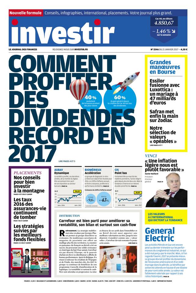 Investir 21 janvier 2017 Investir N°2246 du 21 janvier 2017 à télécharger sur iPad
