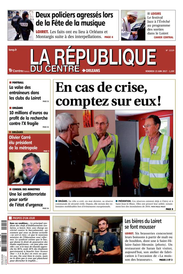 La République du Centre 23 juin 2017 Abonnement République du Centre Pas Cher avec le BOUQUET ePresse.fr