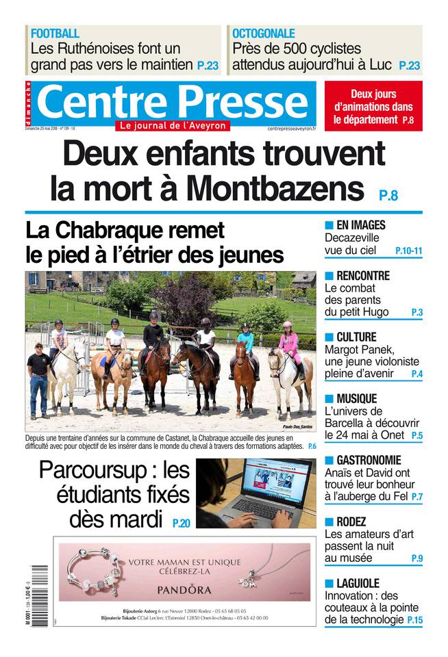 Centre Presse Aveyron 20 mai 2018 Abonnement Centre Presse Aveyron Pas Cher avec BOUQUET ePresse.fr