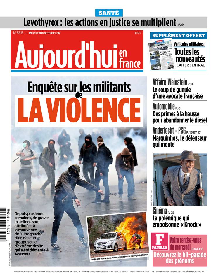 Aujourd'hui en France 18 octobre 2017 Abonnement Aujourd’hui en France Pas Cher avec le BOUQUET ePresse.fr