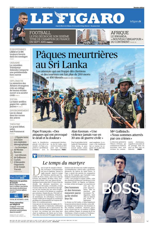 Le Figaro 22 avril 2019 Abonnement Le Figaro avec ePresse.fr