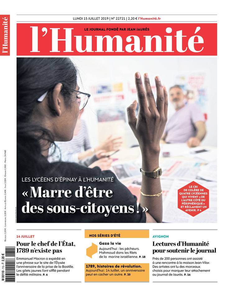 L'Humanité 15 juillet 2019 Abonnement à L’Humanité Pas Cher avec le BOUQUET INFO ePresse.fr