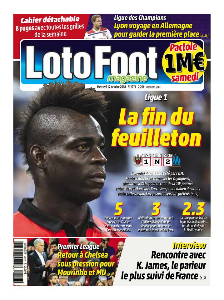 Loto Foot Magazine 17 octobre 2018 Loto Foot Magazine du 17 octobre 2018 à télécharger sur iPad