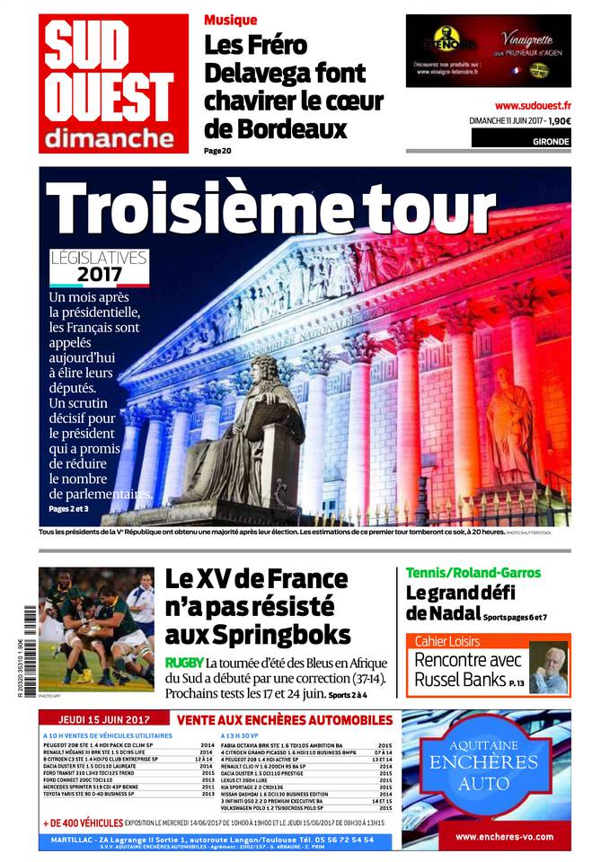 Sud Ouest Dimanche 11 juin 2017 Sud Ouest Dimanche du 11 juin 2017 à télécharger sur iPad