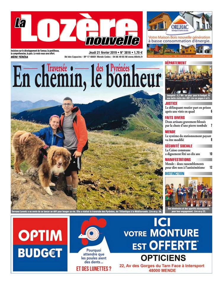 La Lozère Nouvelle 21 février 2019 Abonnement La Lozère Nouvelle Pas Cher avec le BOUQUET INFO ePresse.fr
