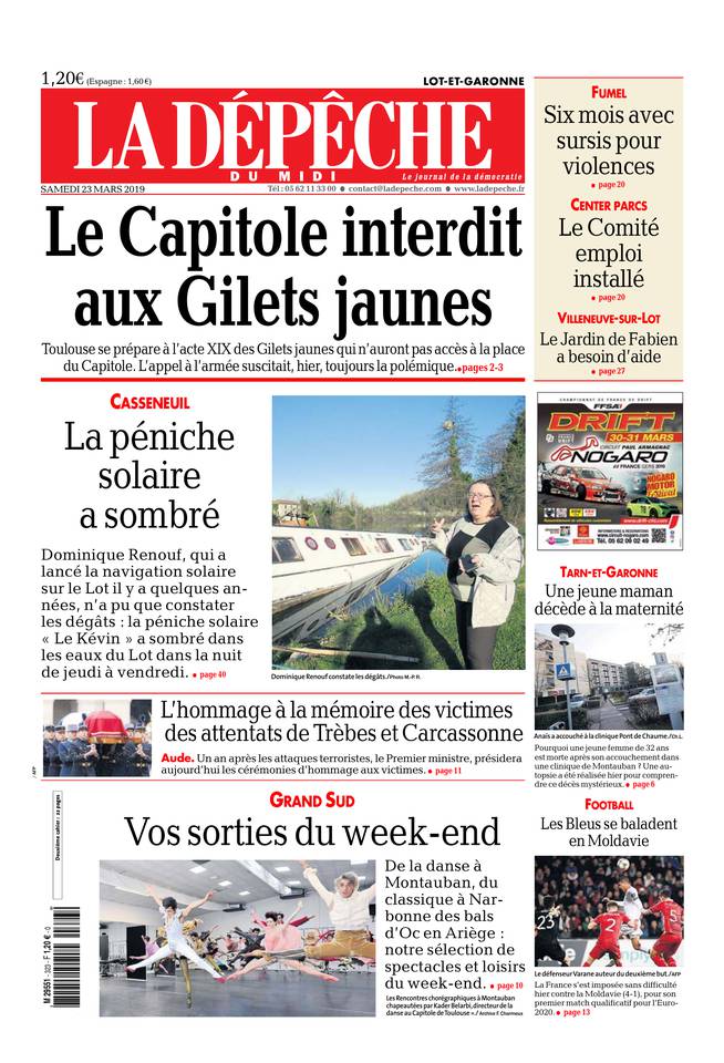 La Dépêche du Midi 23 mars 2019 Abonnement à La Dépêche du Midi Pas Cher avec le BOUQUET ePresse.fr