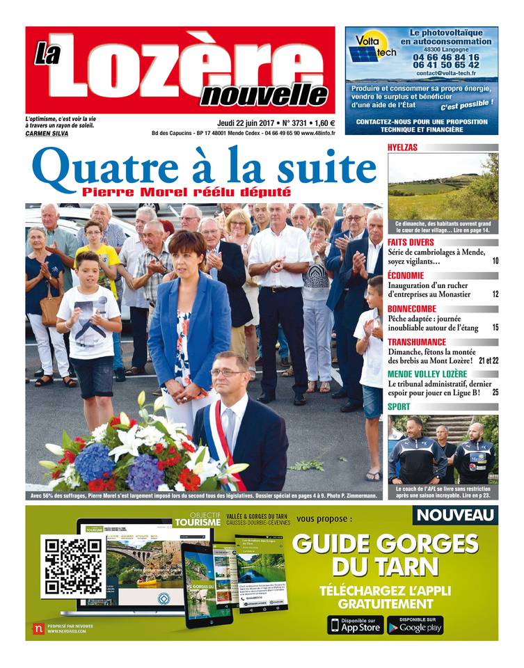 La Lozère Nouvelle 22 juin 2017 Abonnement La Lozère Nouvelle Pas Cher avec le BOUQUET INFO ePresse.fr