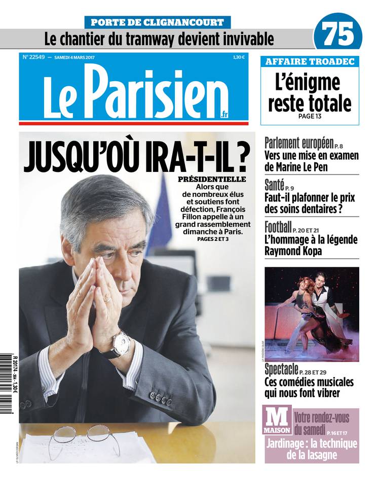 Le Parisien 04 mars 2017 Le Parisien du 04 mars 2017 à télécharger sur iPad