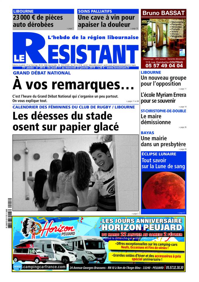 Le Résistant 17 janvier 2019 Abonnement Le Résistant Pas Cher avec BOUQUET INFO ePresse.fr