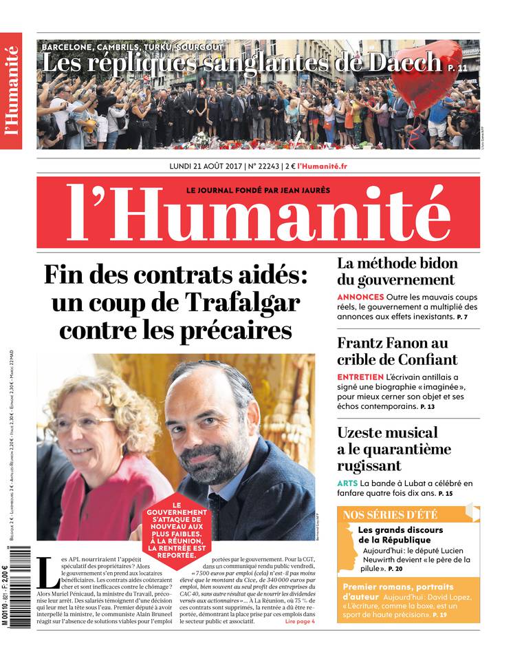 L'Humanité 21 août 2017 Abonnement à L’Humanité Pas Cher avec le BOUQUET INFO ePresse.fr