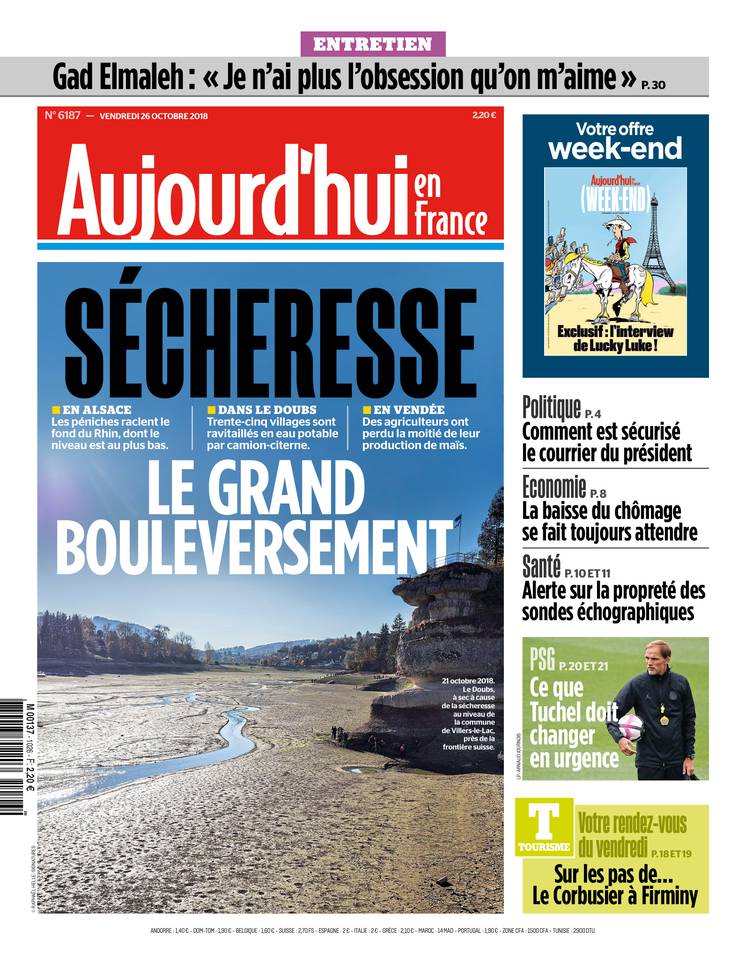 Aujourd'hui en France 26 octobre 2018 Aujourd'hui en France du 26 octobre 2018 à télécharger sur iPad