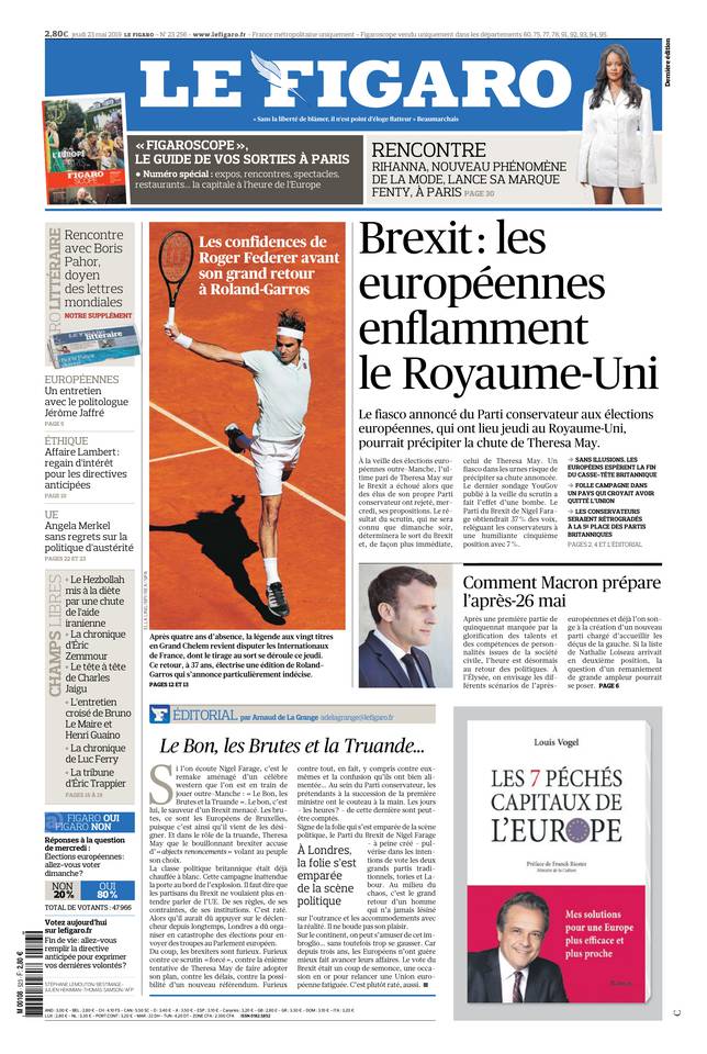 Le Figaro 23 mai 2019 Le Figaro du 23 mai 2019 à télécharger sur iPad