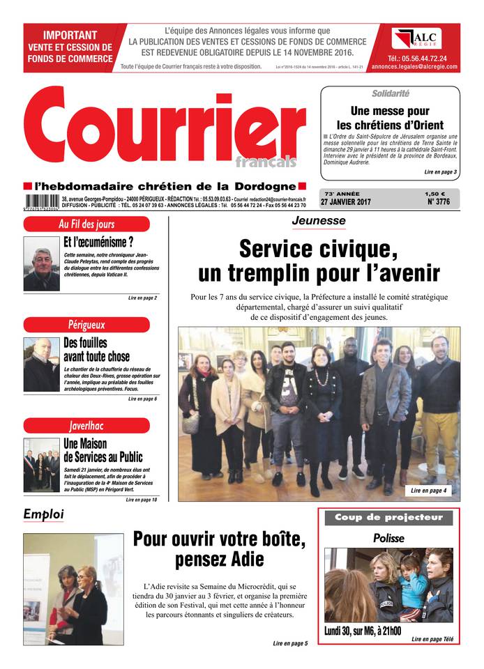 Courrier Français 27 janvier 2017 Courrier Français du 27 janvier 2017 à télécharger sur iPad