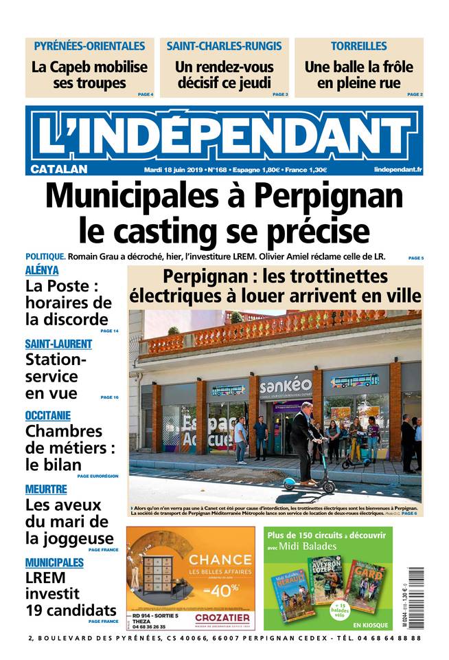 L'Indépendant 18 juin 2019 Abonnement L’Indépendant Pas Cher avec BOUQUET INFO ePresse.fr