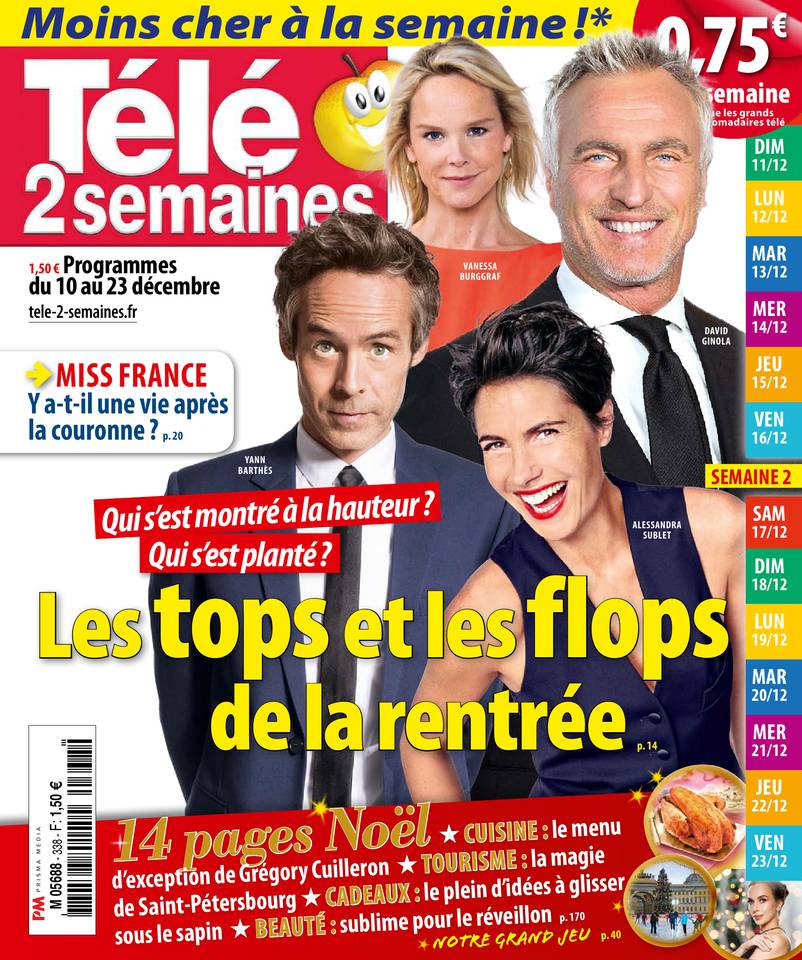 Télé 2 Semaines 05 décembre 2016 Télé 2 Semaines N°338 du 05 décembre 2016 à télécharger sur iPad