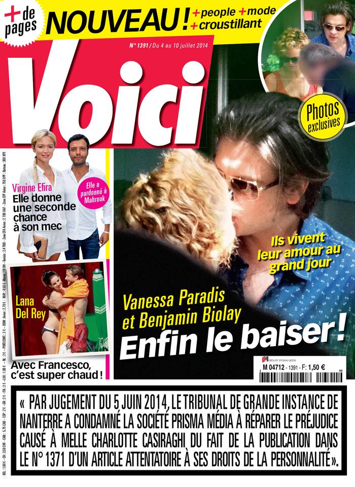 Voici 04 juillet 2014 Voici N°1391 du 04 juillet 2014 à télécharger sur iPad