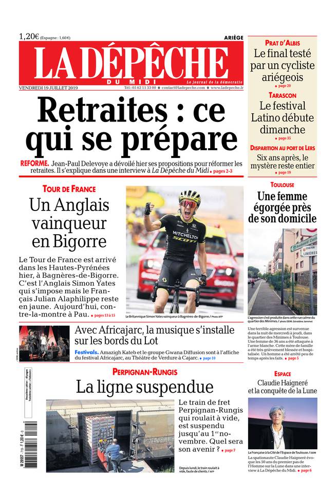 La Dépêche du Midi 19 juillet 2019 Abonnement à La Dépêche du Midi Pas Cher avec le BOUQUET ePresse.fr