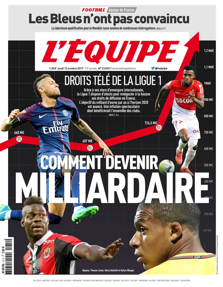 L'Équipe 12 octobre 2017 L'Équipe du 12 octobre 2017 à télécharger sur iPad