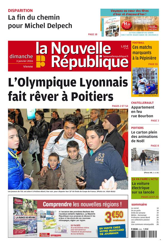 La Nouvelle République Dimanche 03 janvier 2016 La Nouvelle République Dimanche du 03 janvier 2016 à télécharger sur iPad