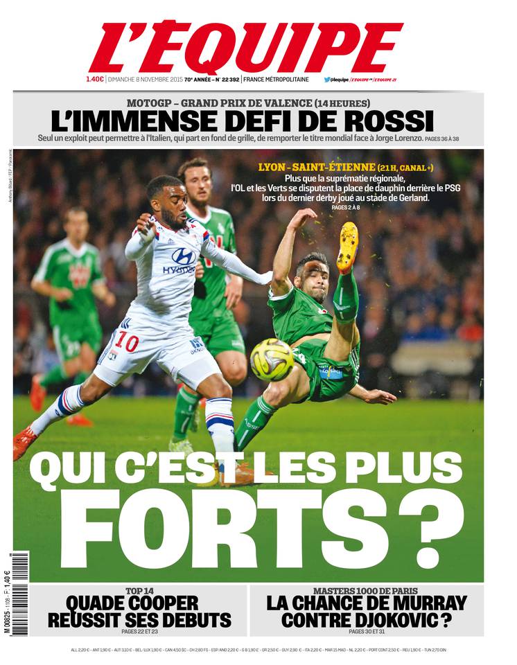 L'Équipe 08 novembre 2015 L'Équipe du 08 novembre 2015 à télécharger sur iPad
