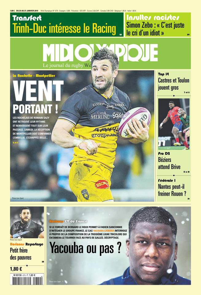 Midi Olympique Vert 25 janvier 2019 Midi Olympique Vert N°679 du 25 janvier 2019 à télécharger sur iPad