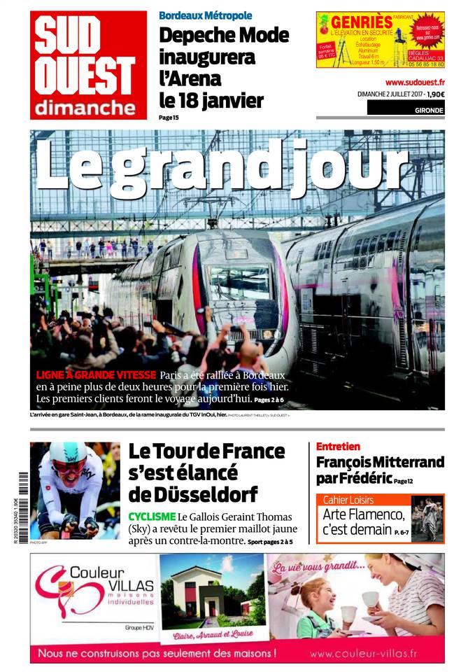 Sud Ouest Dimanche 02 juillet 2017 Sud Ouest Dimanche du 02 juillet 2017 à télécharger sur iPad