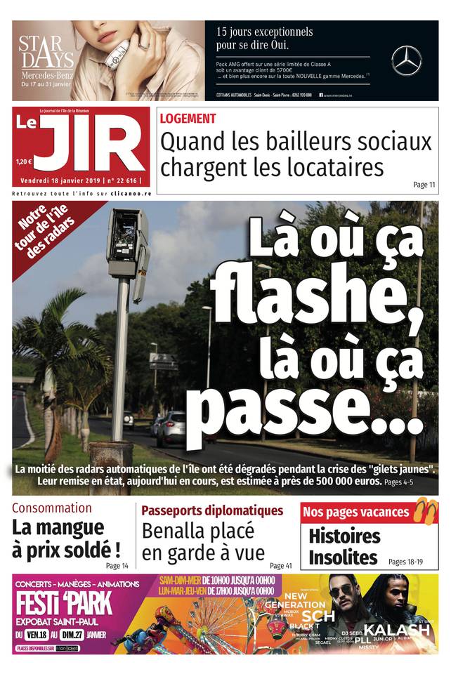 Journal de l'île 18 janvier 2019 Journal de l'île - Le journal de l'ile de la Réunion du 18 janvier 2019