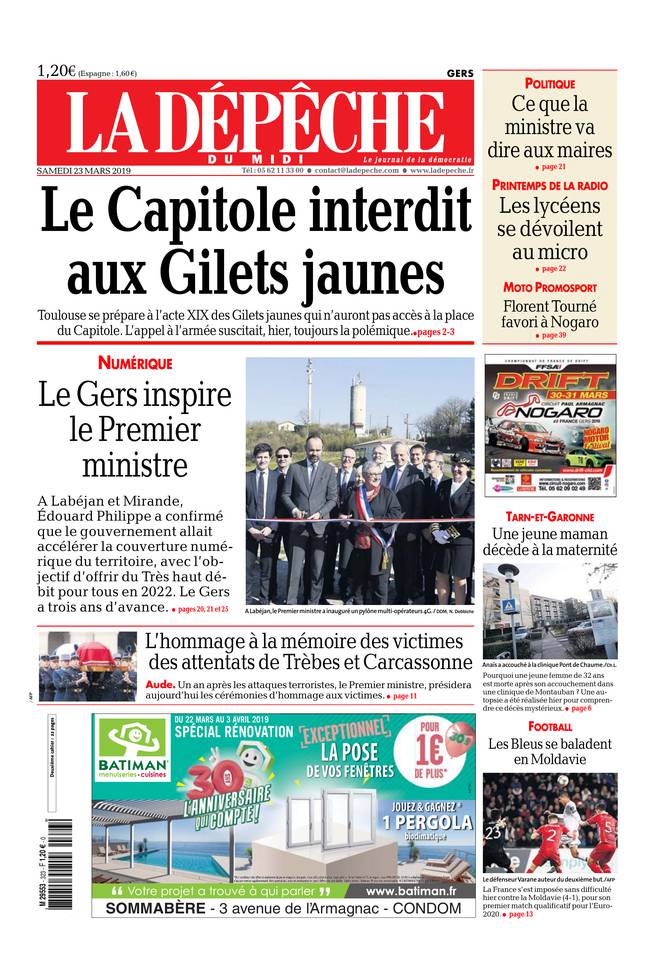 La Dépêche du Midi 23 mars 2019 Abonnement à La Dépêche du Midi Pas Cher avec le BOUQUET ePresse.fr