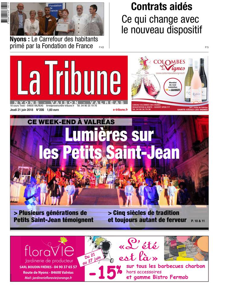 La Tribune - Montélimar / Ardèche / Provence / Tricastin 21 juin 2018 Abonnement à La Tribune Pas Cher avec le BOUQUET INFO ePresse.fr