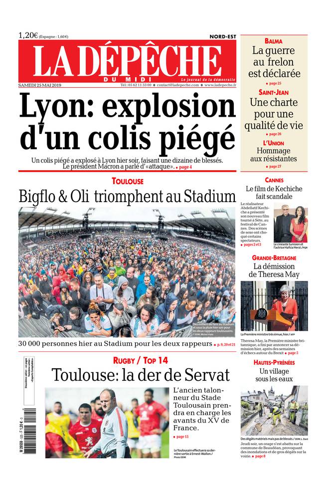 La Dépêche du Midi 25 mai 2019 Abonnement à La Dépêche du Midi Pas Cher avec le BOUQUET ePresse.fr
