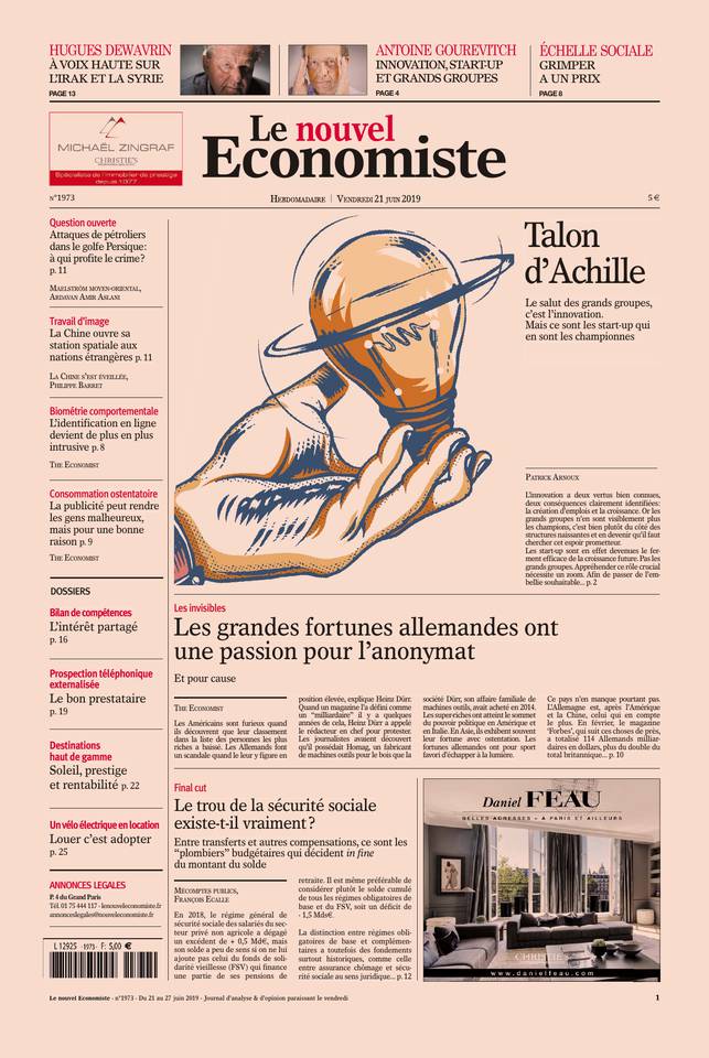 Le nouvel Economiste 20 juin 2019 Abonnement Nouvel Économiste Pas Cher avec le BOUQUET ePresse.fr