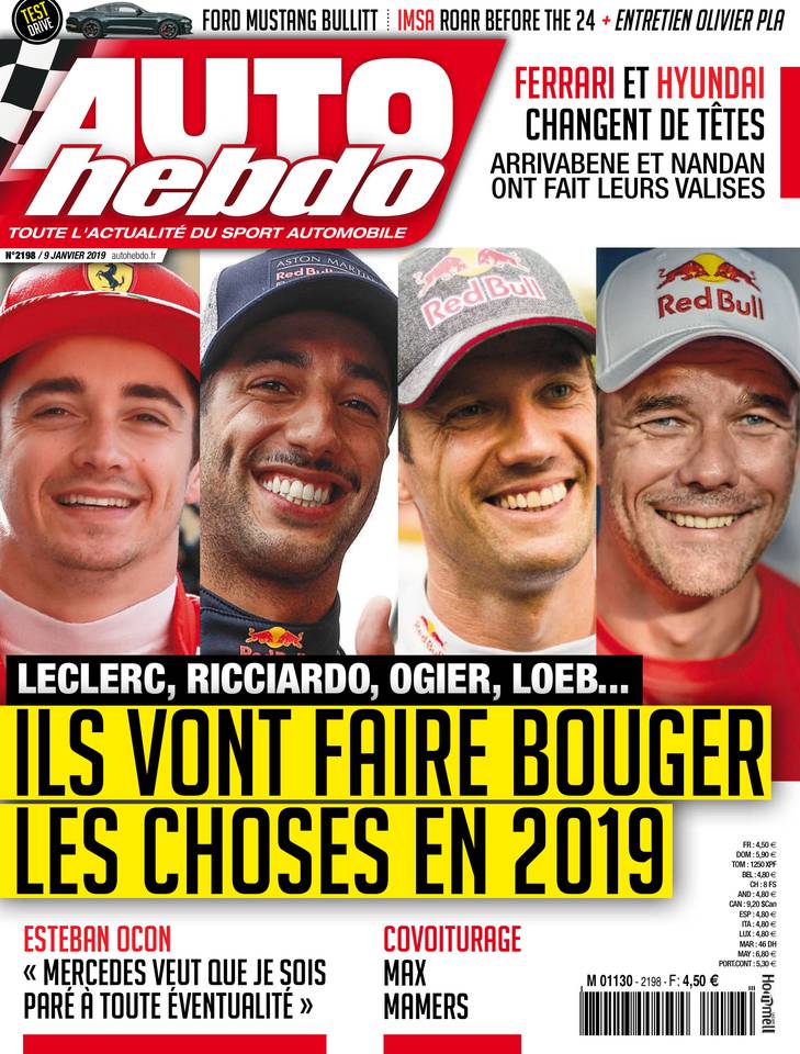 AutoHebdo 09 janvier 2019 Abonnement AutoHebdo Pas Cher avec le BOUQUET ePresse.fr