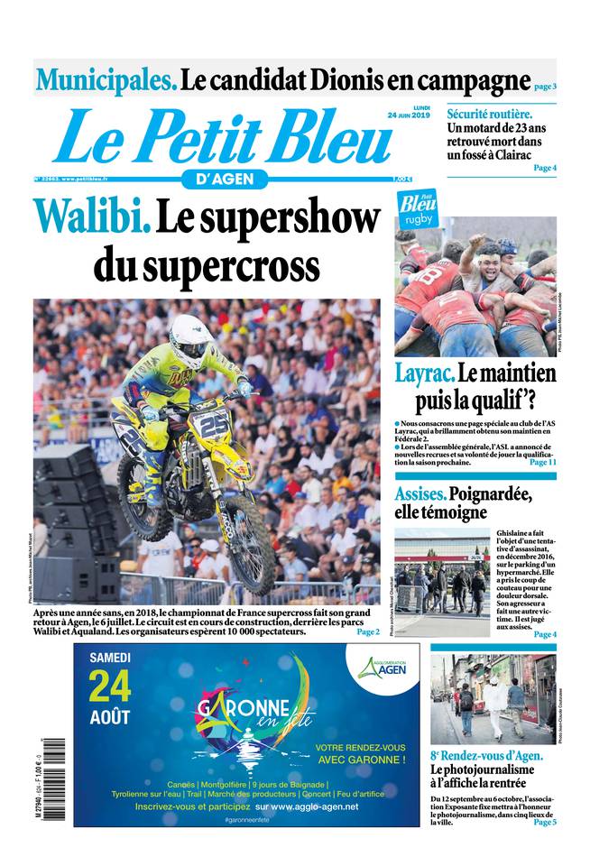 Le Petit Bleu d'Agen 24 juin 2019 Le Petit Bleu d'Agen du 24 juin 2019