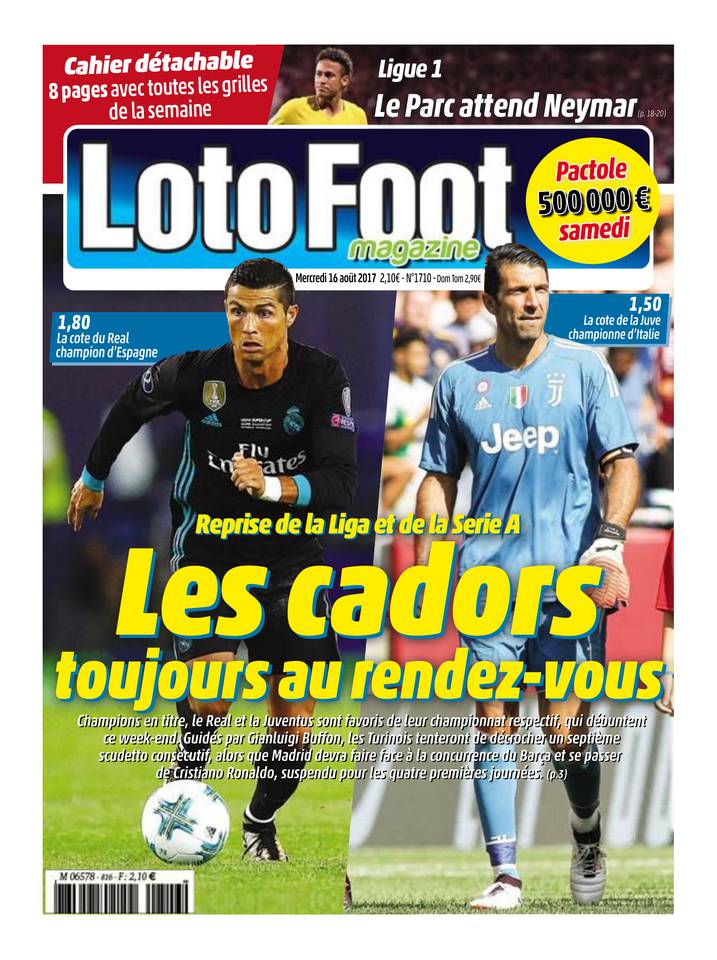 Loto Foot Magazine 16 août 2017 Abonnement Loto Foot Mag Pas Cher avec le BOUQUET ePresse.fr