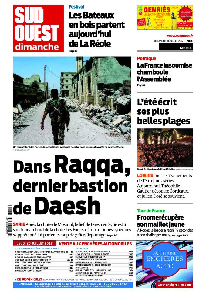 Sud Ouest Dimanche 16 juillet 2017 Sud Ouest Dimanche du 16 juillet 2017 à télécharger sur iPad