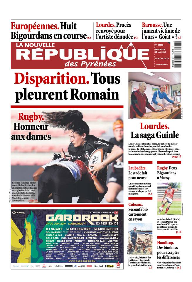 La Nouvelle République des Pyrénées 17 mai 2019 La Nouvelle République des Pyrénées du 17 mai 2019 à télécharger sur iPad