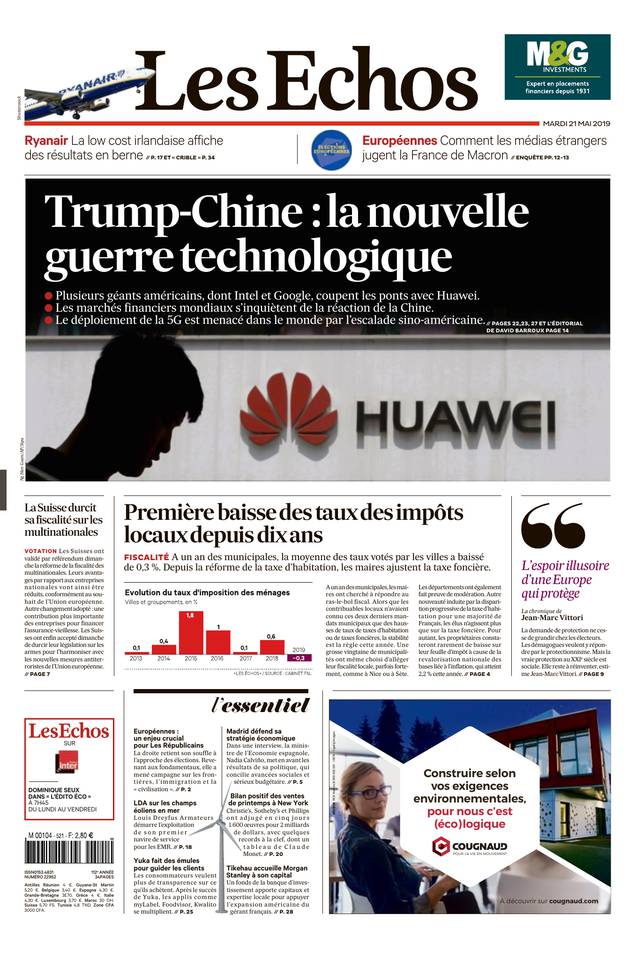 Les Echos 21 mai 2019 Les Echos du 21 mai 2019 à télécharger sur iPad